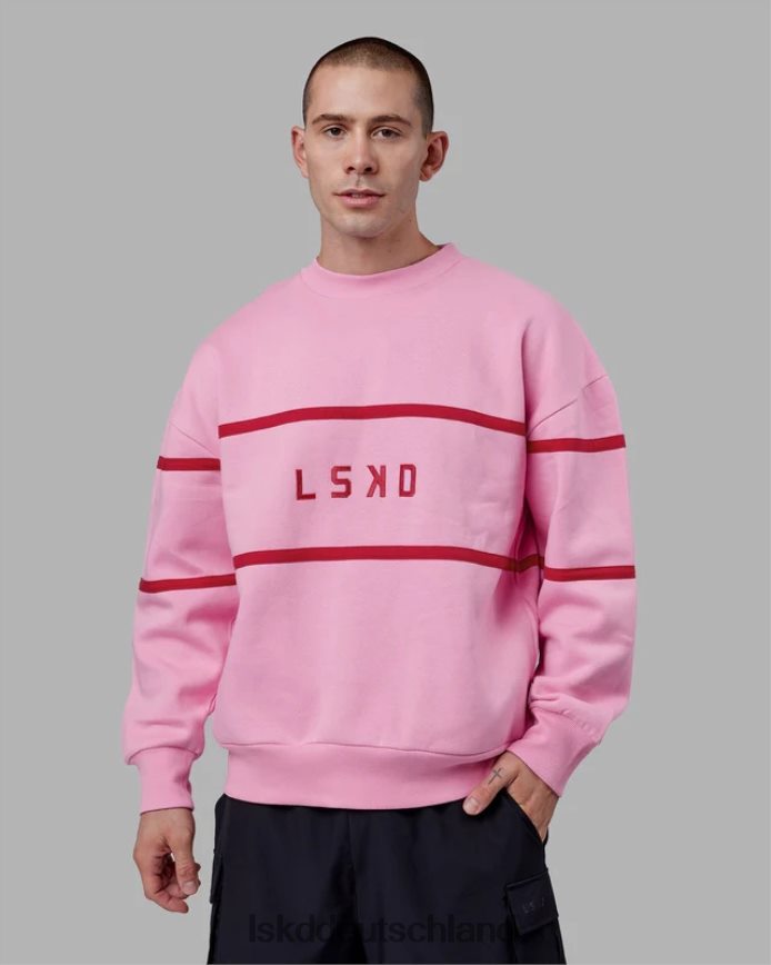unisex LSKD Parallelpullover in Übergröße – rosa Zuckerguss Bekleidung VD2NLV366
