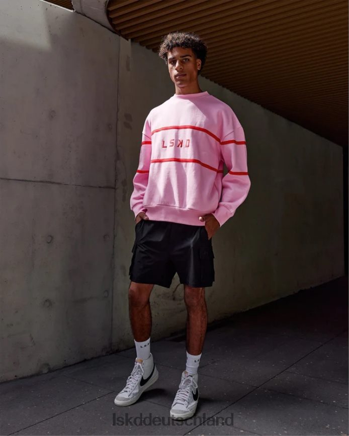 unisex LSKD Parallelpullover in Übergröße – rosa Zuckerguss Bekleidung VD2NLV366