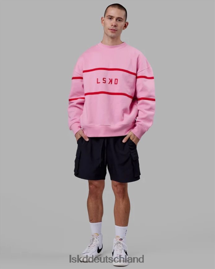 unisex LSKD Parallelpullover in Übergröße – rosa Zuckerguss Bekleidung VD2NLV366