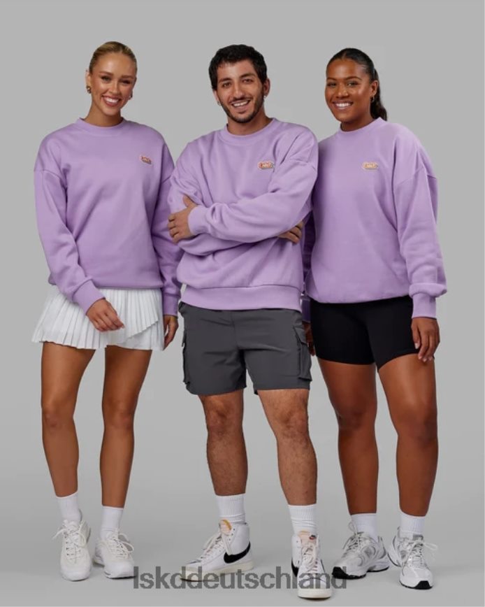 unisex LSKD Radiate-Pullover in Übergröße – blasses Flieder Bekleidung VD2NLV421