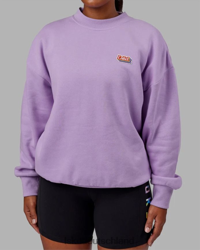 unisex LSKD Radiate-Pullover in Übergröße – blasses Flieder Bekleidung VD2NLV421
