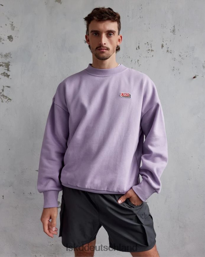 unisex LSKD Radiate-Pullover in Übergröße – blasses Flieder Bekleidung VD2NLV421