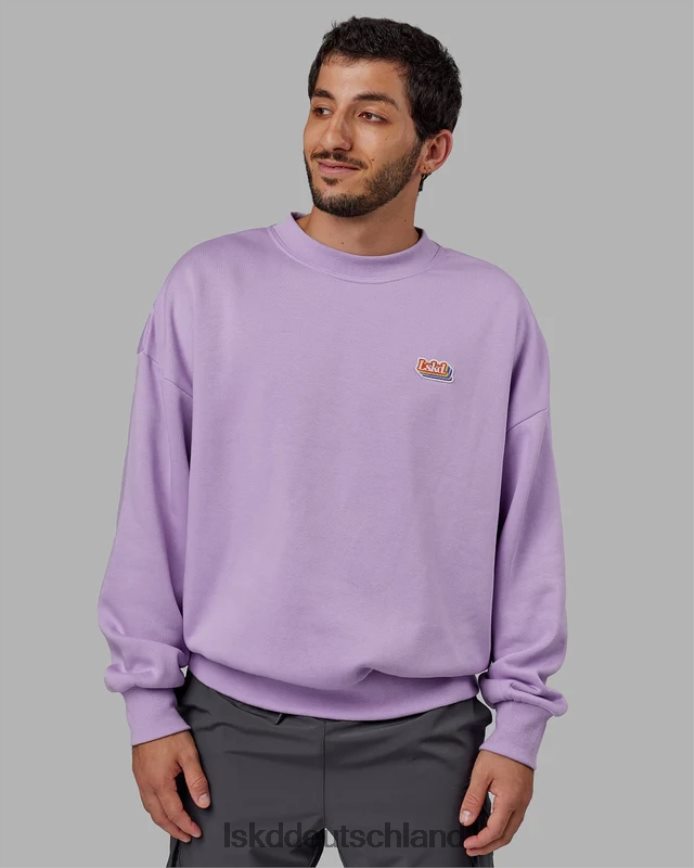 unisex LSKD Radiate-Pullover in Übergröße – blasses Flieder Bekleidung VD2NLV421