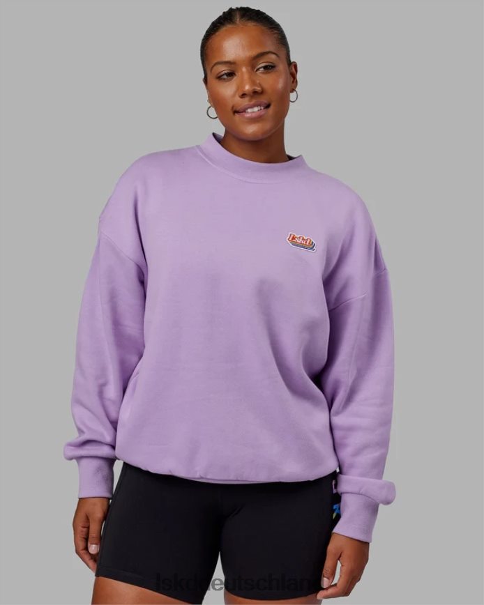 unisex LSKD Radiate-Pullover in Übergröße – blasses Flieder Bekleidung VD2NLV421