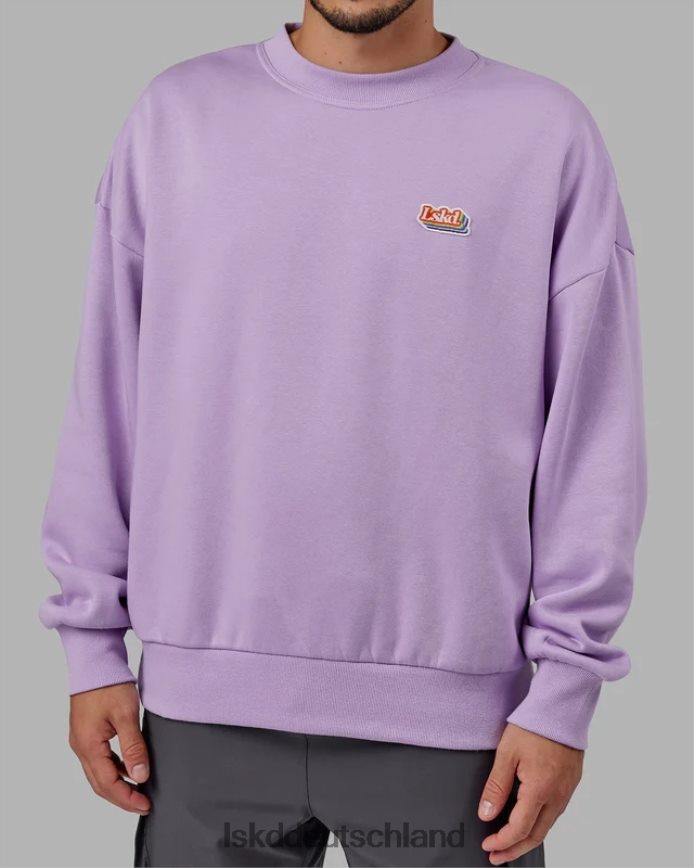 unisex LSKD Radiate-Pullover in Übergröße – blasses Flieder Bekleidung VD2NLV421