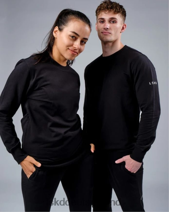 unisex LSKD Rival Flxfleece Training Fit Pullover – Schwarz Bekleidung VD2NLV365