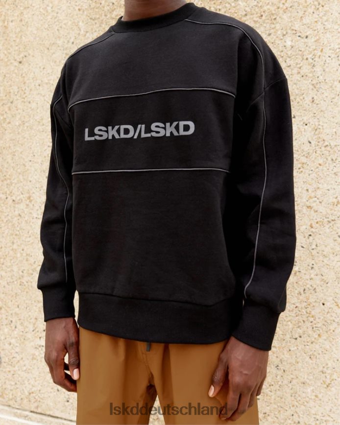 unisex LSKD Schlagpullover Oversize - Schwarz-Grau Bekleidung VD2NLV430