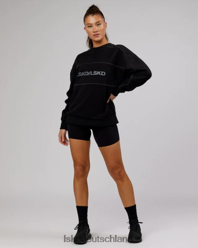 unisex LSKD Schlagpullover Oversize - Schwarz-Grau Bekleidung VD2NLV430
