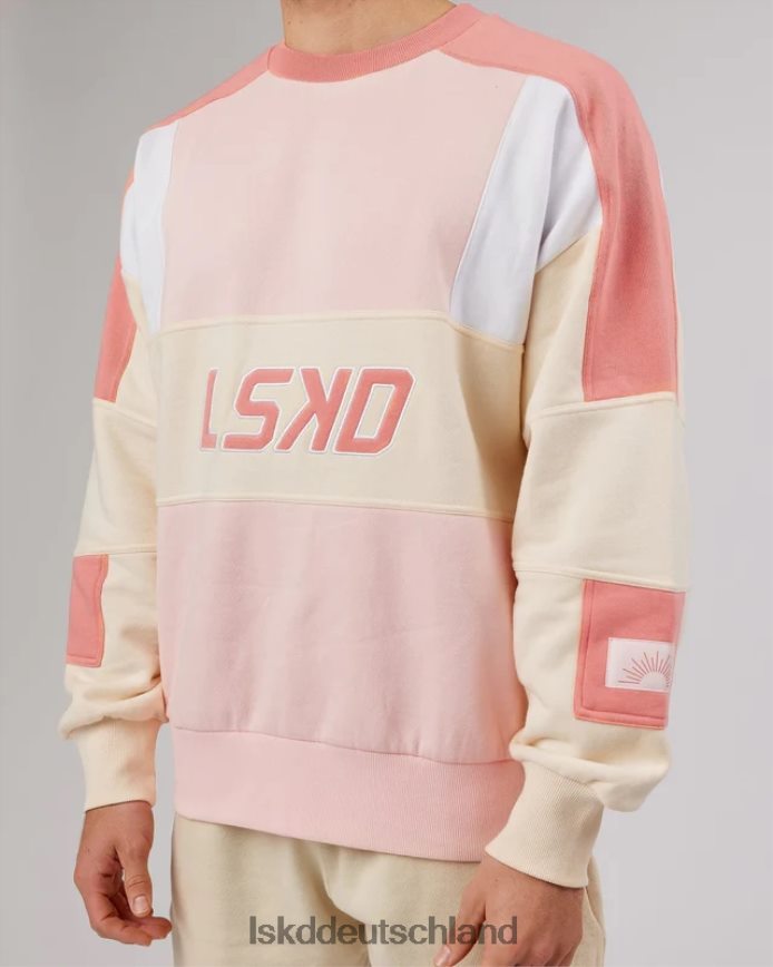 unisex LSKD Slam-Pullover in Übergröße – Pfirsich-Multi Bekleidung VD2NLV382