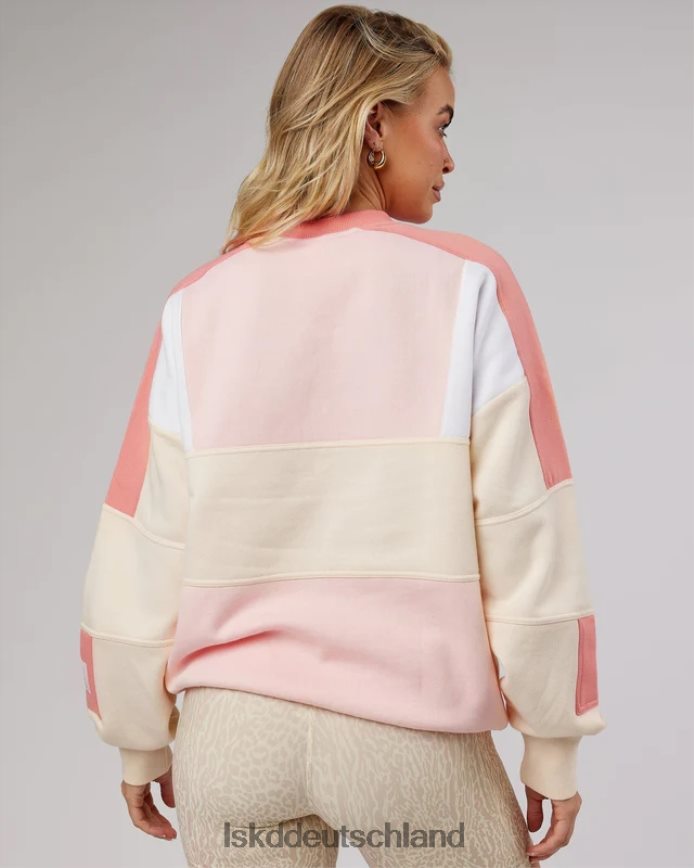 unisex LSKD Slam-Pullover in Übergröße – Pfirsich-Multi Bekleidung VD2NLV382