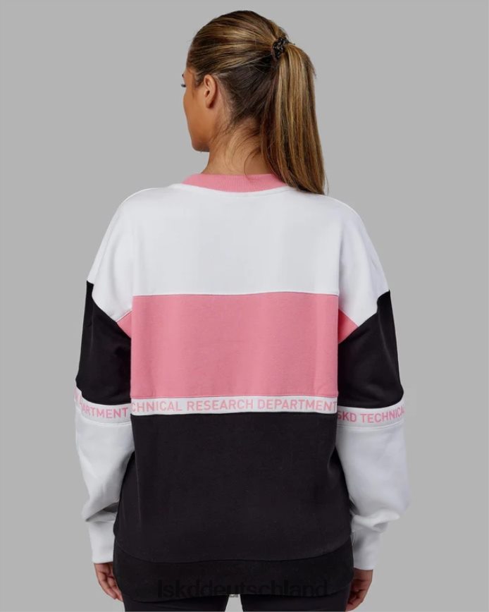 unisex LSKD Sportif Pullover Oversize - Schwarz-Pfingstrosenrosa Bekleidung VD2NLV444