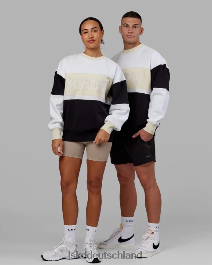 unisex LSKD Sportif-Pullover in Übergröße – Knochen-Multi Bekleidung VD2NLV401