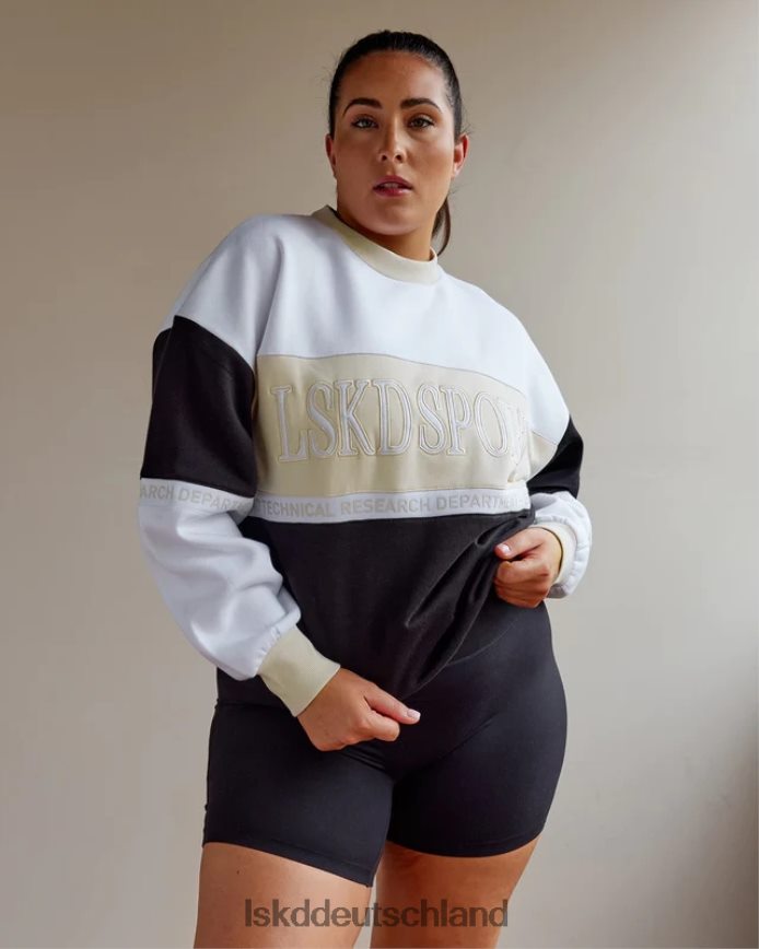 unisex LSKD Sportif-Pullover in Übergröße – Knochen-Multi Bekleidung VD2NLV401