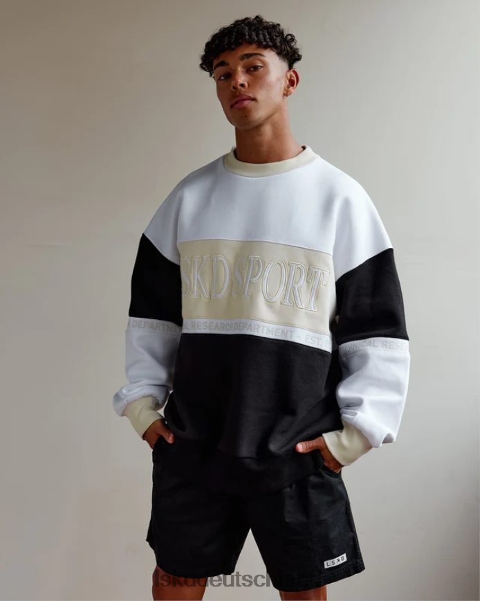 unisex LSKD Sportif-Pullover in Übergröße – Knochen-Multi Bekleidung VD2NLV401