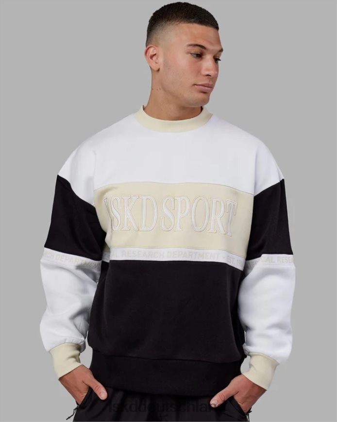 unisex LSKD Sportif-Pullover in Übergröße – Knochen-Multi Bekleidung VD2NLV401
