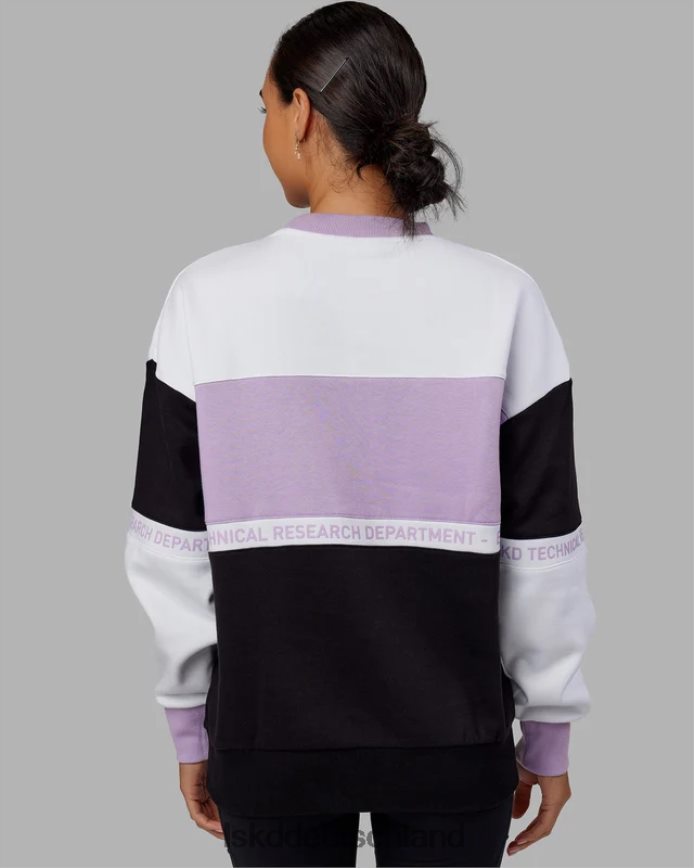 unisex LSKD Sportif-Pullover in Übergröße – Lila-Multi Bekleidung VD2NLV451