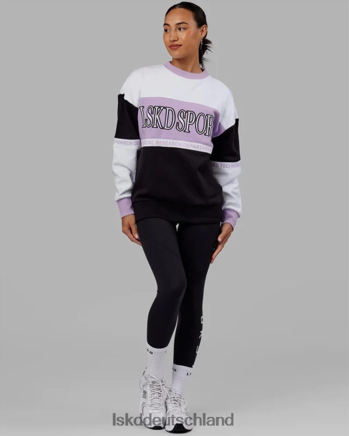 unisex LSKD Sportif-Pullover in Übergröße – Lila-Multi Bekleidung VD2NLV451