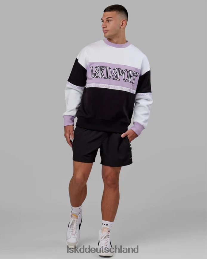 unisex LSKD Sportif-Pullover in Übergröße – Lila-Multi Bekleidung VD2NLV451