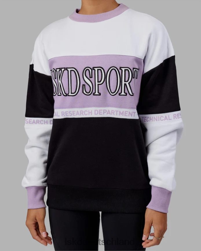 unisex LSKD Sportif-Pullover in Übergröße – Lila-Multi Bekleidung VD2NLV451