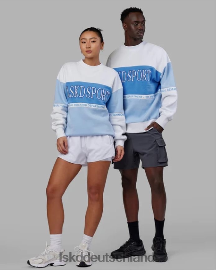 unisex LSKD Sportif-Pullover in Übergröße – Windsurfer-Azurblau Bekleidung VD2NLV369