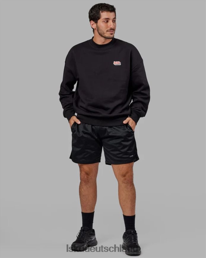 unisex LSKD Strahlenpullover in Übergröße - Schwarz Bekleidung VD2NLV420