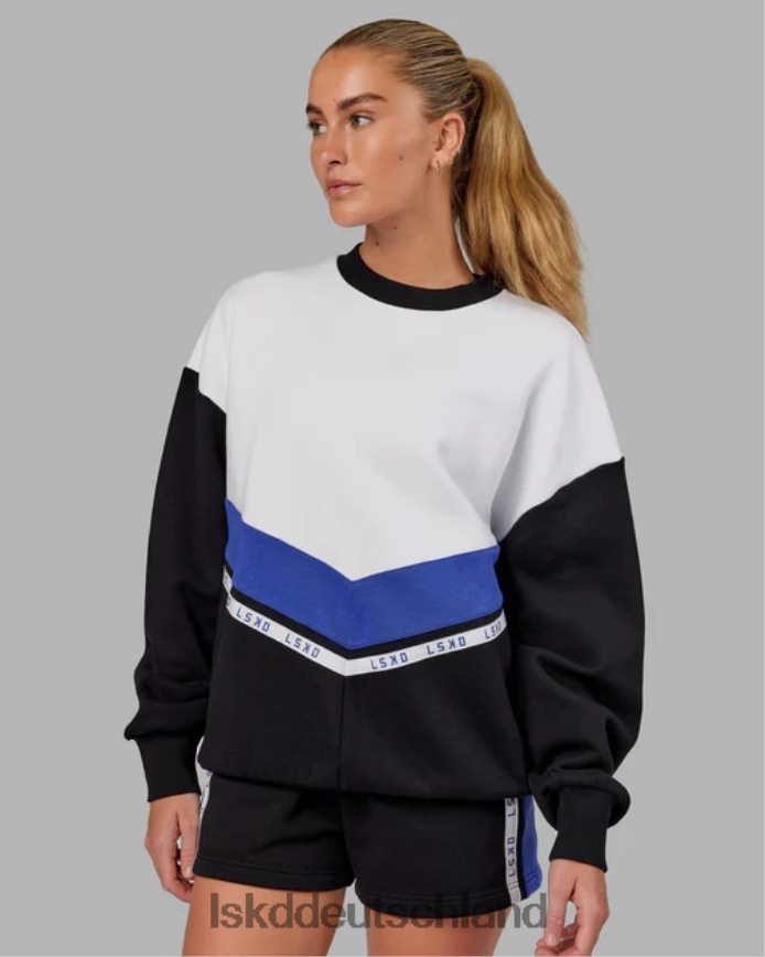 unisex LSKD Time-Out-Pullover in Übergröße – Black-Power-Kobalt Bekleidung VD2NLV378