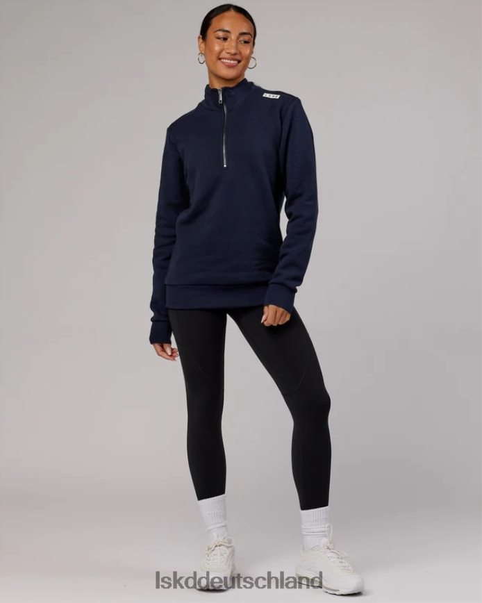 unisex LSKD Victory Pullover mit 1/4-Reißverschluss in Übergröße – Marineblau Bekleidung VD2NLV438