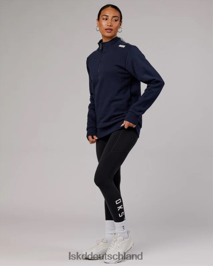 unisex LSKD Victory Pullover mit 1/4-Reißverschluss in Übergröße – Marineblau Bekleidung VD2NLV438