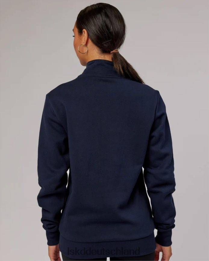 unisex LSKD Victory Pullover mit 1/4-Reißverschluss in Übergröße – Marineblau Bekleidung VD2NLV438