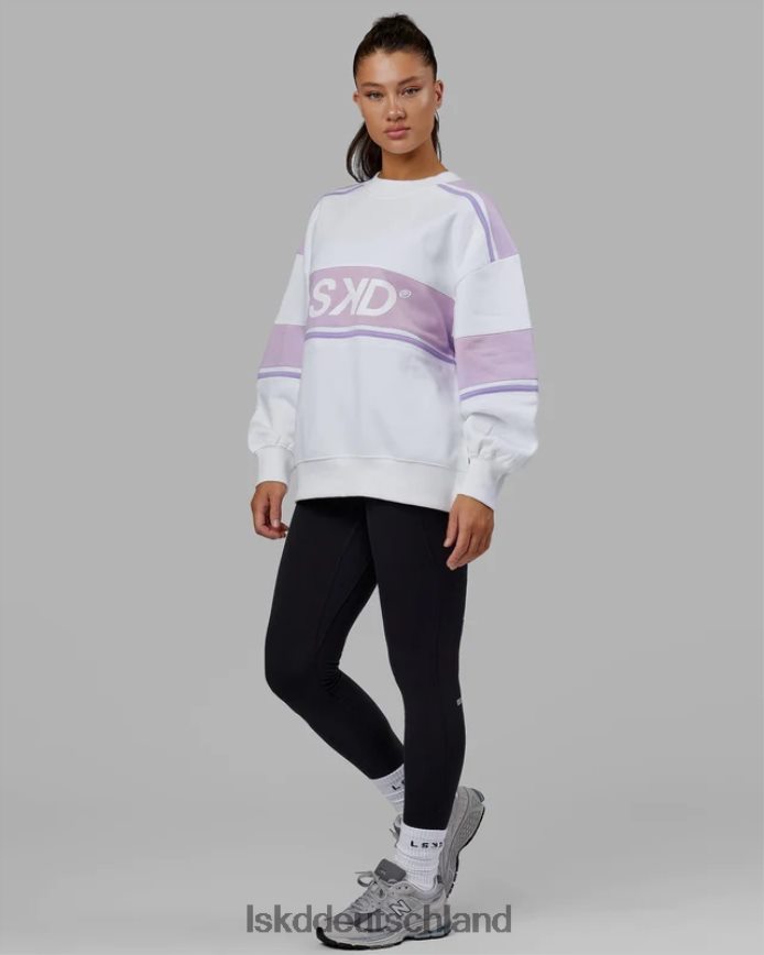 unisex LSKD a-team-pullover oversize – weiß-blasslila Bekleidung VD2NLV443