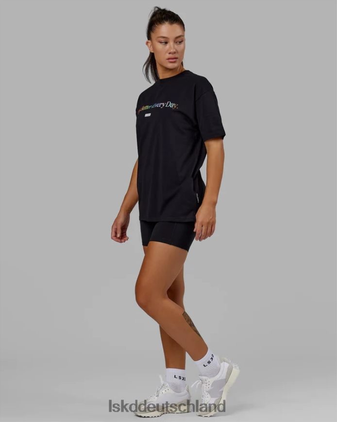 unisex LSKD 1 % besseres FLXCotton-T-Shirt in Übergröße – Pride-Schwarz Bekleidung VD2NLV228