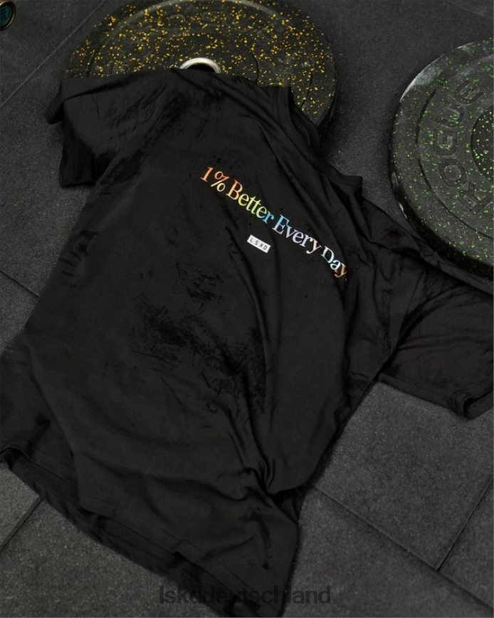 unisex LSKD 1 % besseres FLXCotton-T-Shirt in Übergröße – Pride-Schwarz Bekleidung VD2NLV228