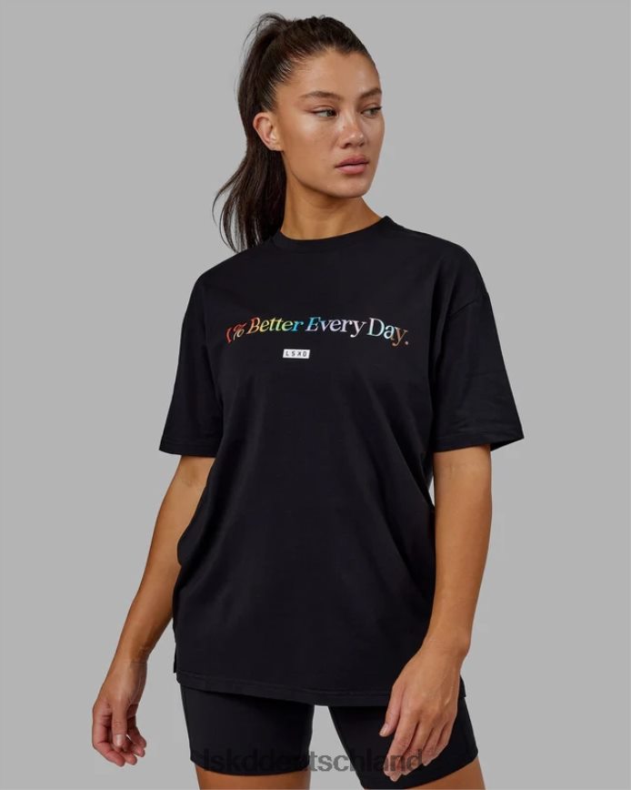 unisex LSKD 1 % besseres FLXCotton-T-Shirt in Übergröße – Pride-Schwarz Bekleidung VD2NLV228