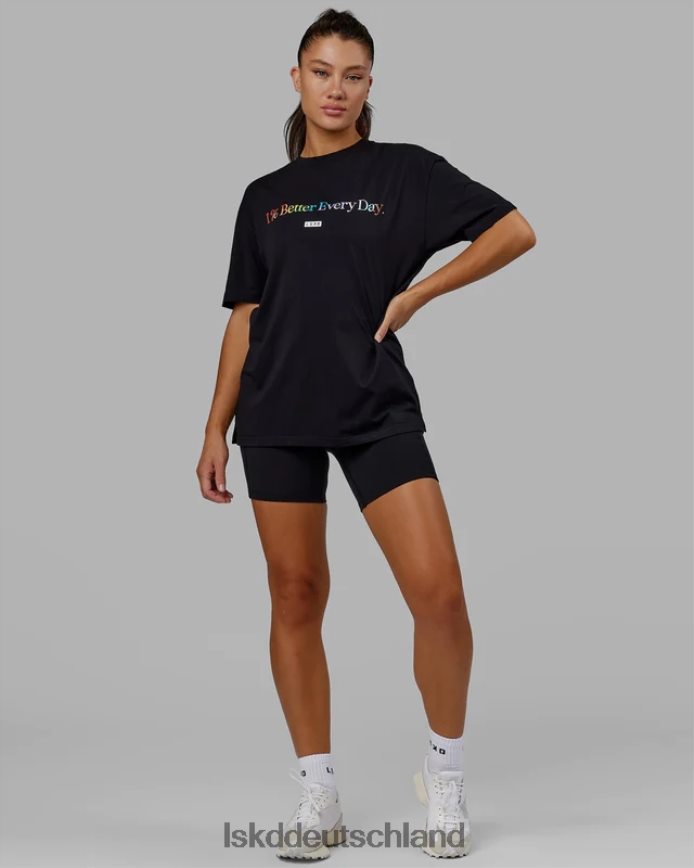 unisex LSKD 1 % besseres FLXCotton-T-Shirt in Übergröße – Pride-Schwarz Bekleidung VD2NLV228