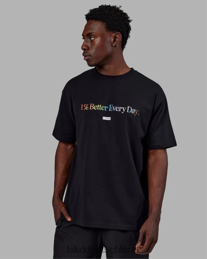 unisex LSKD 1 % besseres FLXCotton-T-Shirt in Übergröße – Pride-Schwarz Bekleidung VD2NLV228