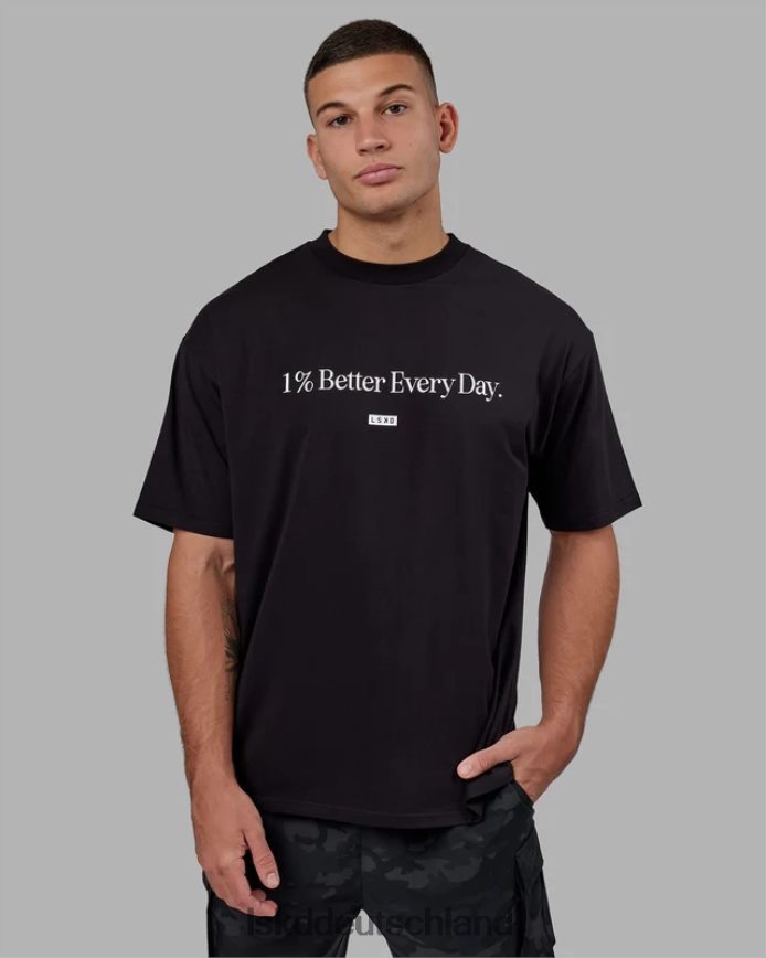 unisex LSKD 1 % besseres FLXCotton-T-Shirt in Übergröße – Schwarz Bekleidung VD2NLV227