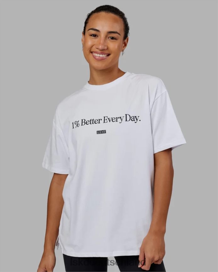 unisex LSKD 1 % besseres FLXCotton-T-Shirt in Übergröße – weiß Bekleidung VD2NLV229