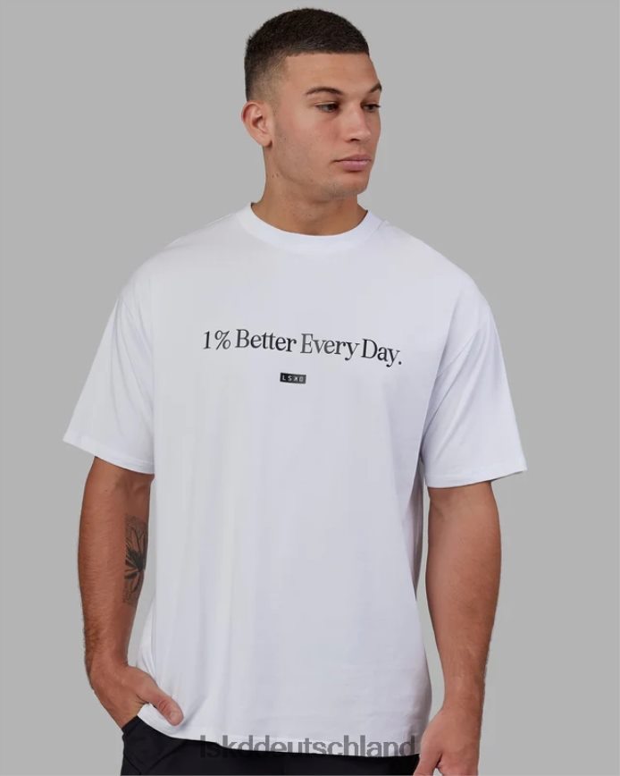 unisex LSKD 1 % besseres FLXCotton-T-Shirt in Übergröße – weiß Bekleidung VD2NLV229