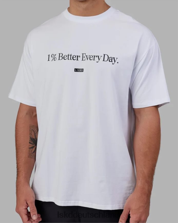 unisex LSKD 1 % besseres FLXCotton-T-Shirt in Übergröße – weiß Bekleidung VD2NLV229