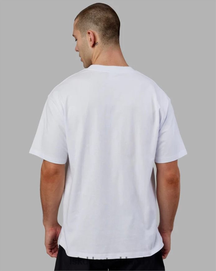 unisex LSKD Alumni-Schwergewichts-T-Shirt in Übergröße – weiß-rot Bekleidung VD2NLV330
