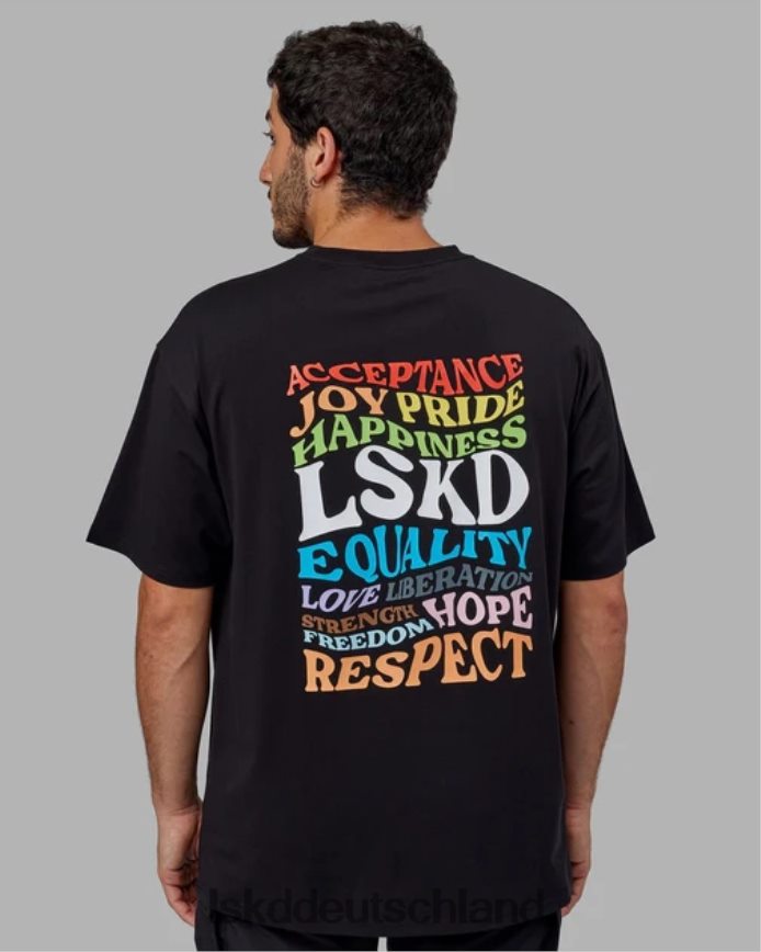 unisex LSKD Amplify FLXCotton T-Shirt in Übergröße – Schwarz Bekleidung VD2NLV316