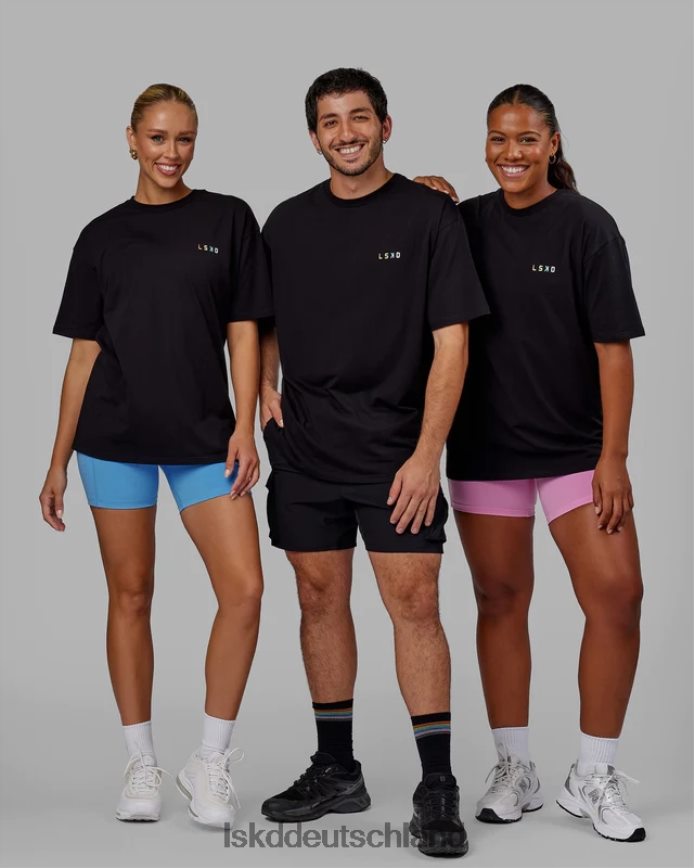 unisex LSKD Amplify FLXCotton T-Shirt in Übergröße – Schwarz Bekleidung VD2NLV316
