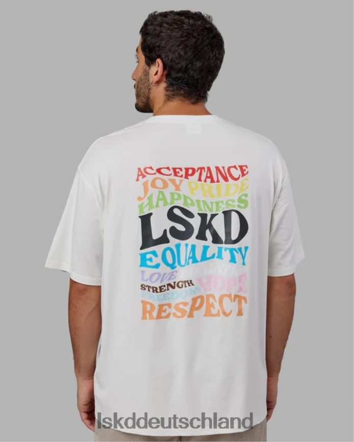 unisex LSKD Amplify FLXCotton T-Shirt in Übergröße – gebrochenes Weiß Bekleidung VD2NLV315