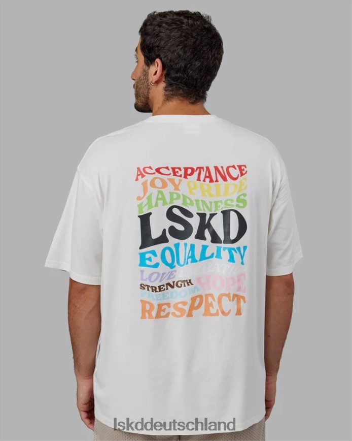 unisex LSKD Amplify FLXCotton T-Shirt in Übergröße – gebrochenes Weiß Bekleidung VD2NLV315