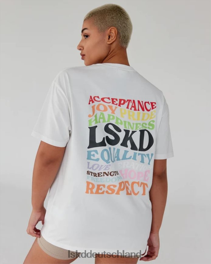 unisex LSKD Amplify FLXCotton T-Shirt in Übergröße – gebrochenes Weiß Bekleidung VD2NLV315