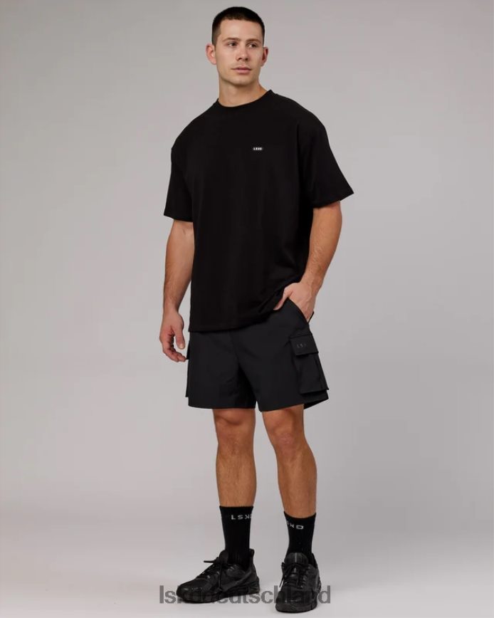 unisex LSKD Capsule flxcotton T-Shirt in Übergröße – Schwarz Bekleidung VD2NLV238