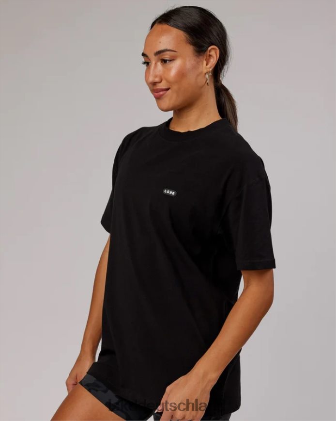 unisex LSKD Capsule flxcotton T-Shirt in Übergröße – Schwarz Bekleidung VD2NLV238
