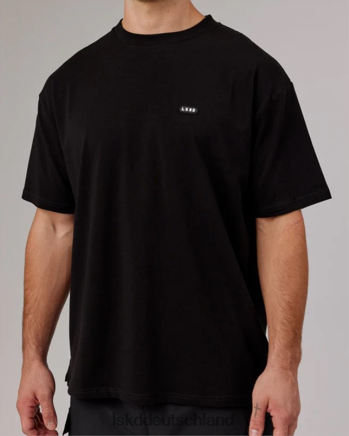 unisex LSKD Capsule flxcotton T-Shirt in Übergröße – Schwarz Bekleidung VD2NLV238