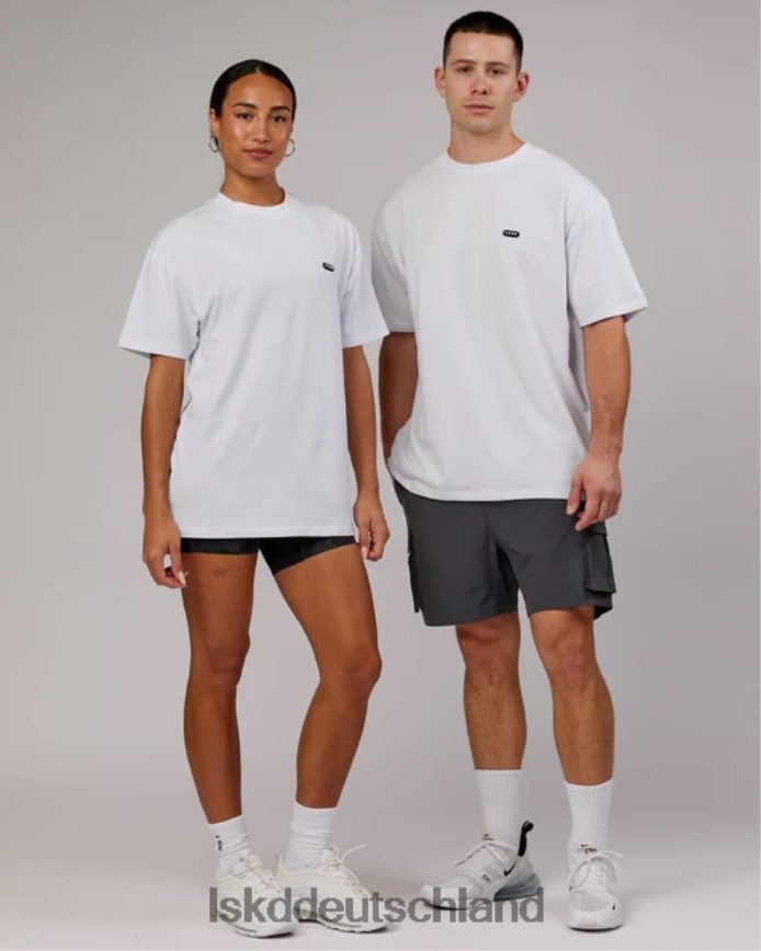 unisex LSKD Capsule flxcotton T-Shirt in Übergröße – weiß Bekleidung VD2NLV258