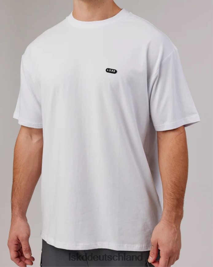 unisex LSKD Capsule flxcotton T-Shirt in Übergröße – weiß Bekleidung VD2NLV258